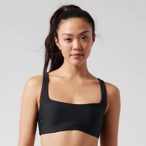 NWT! Athleta Black Square Neck Bra Cup Bikini Top - Multiple Sizes 🎱 #531217